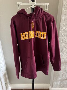 Campus Heritage Arizona State Maroon Crewneck Hoodie with Gold Lettering